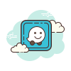 cloud style waze icon