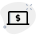 Internet banking and online purchase on laptop computer icon