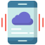 círculo externo-Cloud-Phone-cloud-computing-flat-design icon