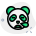 Panda snoring with sweat drop from nose icon