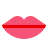 color glass style lips icon