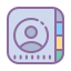 cute color style contacts icon