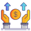 외부 소득-공연-경제-플랫아이콘-선형-색상-플랫-아이콘-3 icon