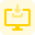 Download content online from personal computer layout icon