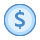 blue ui style expensive price icon