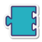 stickers style turquoise blockly icon