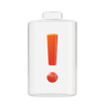 3d fluency style avertissement batterie icon