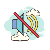 cloud style 소리가 나지 icon