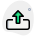 白い背景に分離された上矢印付きの外部アップロード ファイルのアップロード グリーン タル リビボ icon