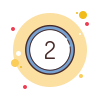 Circled 2 icon