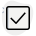 Simple line tick or checkmark in box icon