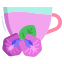 Butterfly Pea Blue tea with milk icon