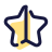 pulsar color style star half empty icon