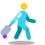 Passagier mit Gepäck icon