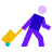 color glass style traveler icon