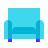 color glass style 안락 의자 icon