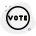 Circular button for the voting for election candidate icon