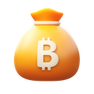 Sac d&#39;argent Bitcoin icon