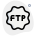 File transfer protocol badge sticker isolated on a white background icon