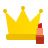Coroa e batom icon