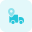 Box truck on a consignee delivery location icon