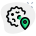 Coronavirus outbreak at multiple location isolated on white background icon