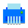 papercut style shredder icon