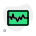 Ecg diagnosis with the wave diagram on a monitor icon