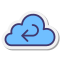 Cloud Left U Arrow icon