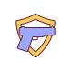 gun for sense of security icon