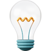 3d sugary style light bulb icon