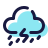 pulsar color style storm with heavy rain icon