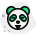 Panda teasing with tongue-out emoji shared on messenger icon