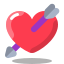 Coração com flecha icon