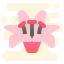 cute clipart style lily flower icon