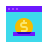 color glass style online payment icon