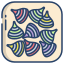 caramelle dure multicolori icon
