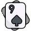 外部 28 黑桃九扑克牌熊图标轮廓颜色熊图标 icon
