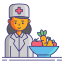 external-nutritionist-professions-woman-diversity-flaticons-lineal-color-flat-icons icon