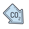 reducción de co2 icon