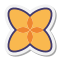stickers style geometric flowers icon
