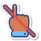 stickers style do not touch skin type 2 icon
