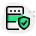 Server with antivirus protection safeguard turn on icon