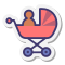 stickers style carrozzina icon