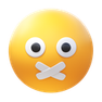 3d fluency style silent emoji icon