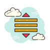 cloud style ziehen um neu anzuordnen icon
