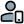 Classic user using web messenger on a smartphone icon