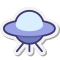 stickers style ufo icon