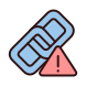 externe-Wrong-Link-Warnung-gefüllte-Farbsymbole-Papa-Vektor icon