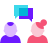 color glass style collaboration icon